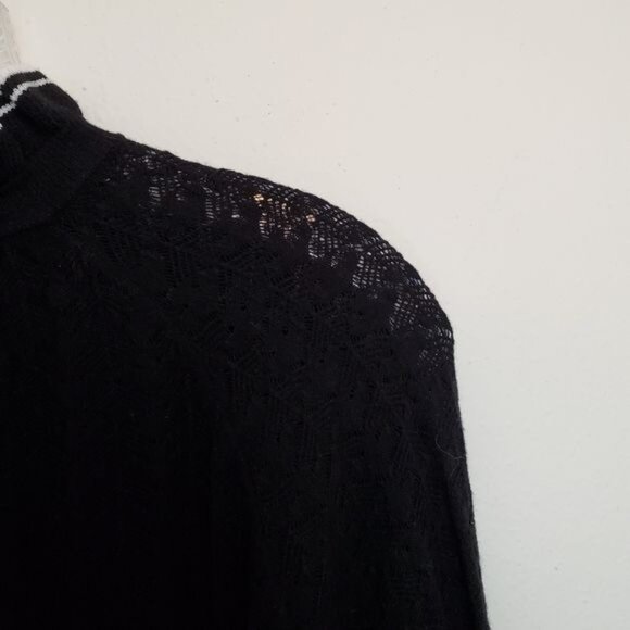 Maje Motif sweater in chevron knit black - Picture 8 of 13